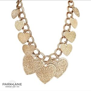Park Lane COWGIRL Necklace Hearts Country Western Antiqued Gold Vintage Design